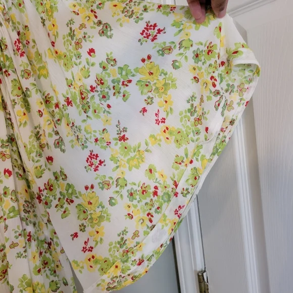 Cactus + Pearl Women's Bohemian Off The Shoulder Floral Tunic Shirt. Size L - Picture 7 of 8
